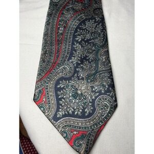 615 Collection Paisley Silk Necktie Men's Blue Red Green Formal